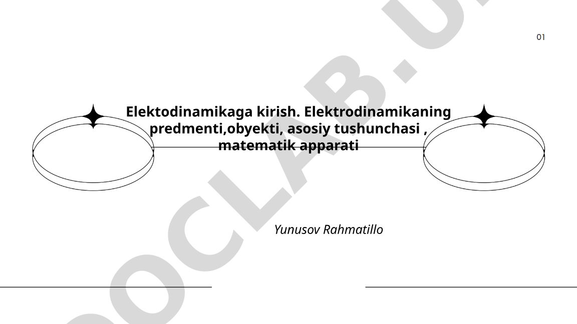 Elektrodinamikaga kirish: predmet, obyekt va asosiy tushunchalar