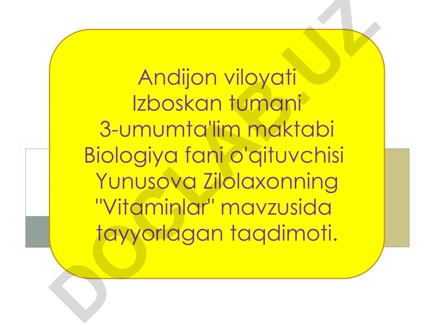 Vitaminlar va ularning ahamiyati