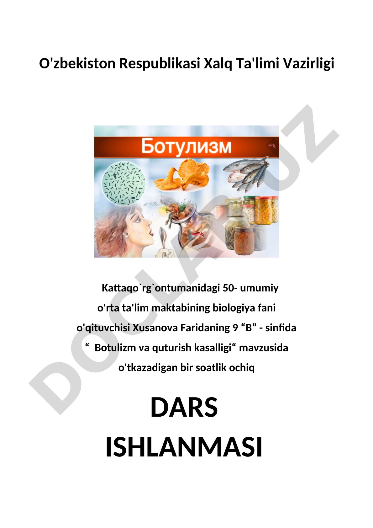 Botulizm va quturish kasalligi