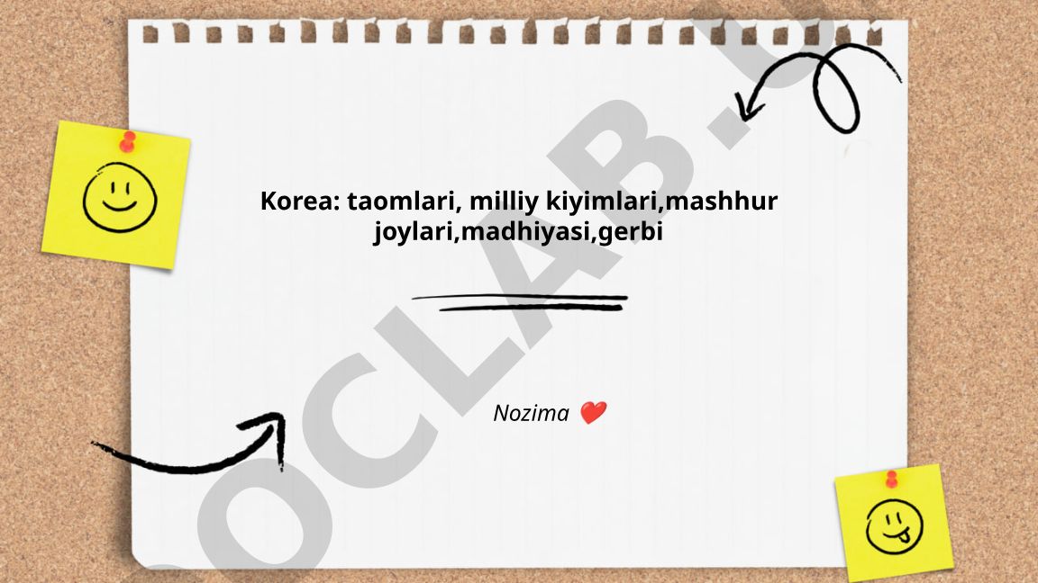 Koreya madaniyati: taomlari, kiyimlari, mashhur joylari va ramzlari