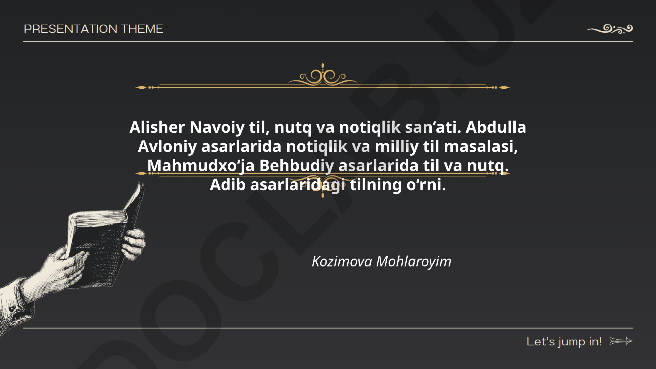 Alisher Navoiy, Abdulla Avloniy va Mahmudxo'ja Behbudiy asarlarida til, nutq va notiqlik san'ati