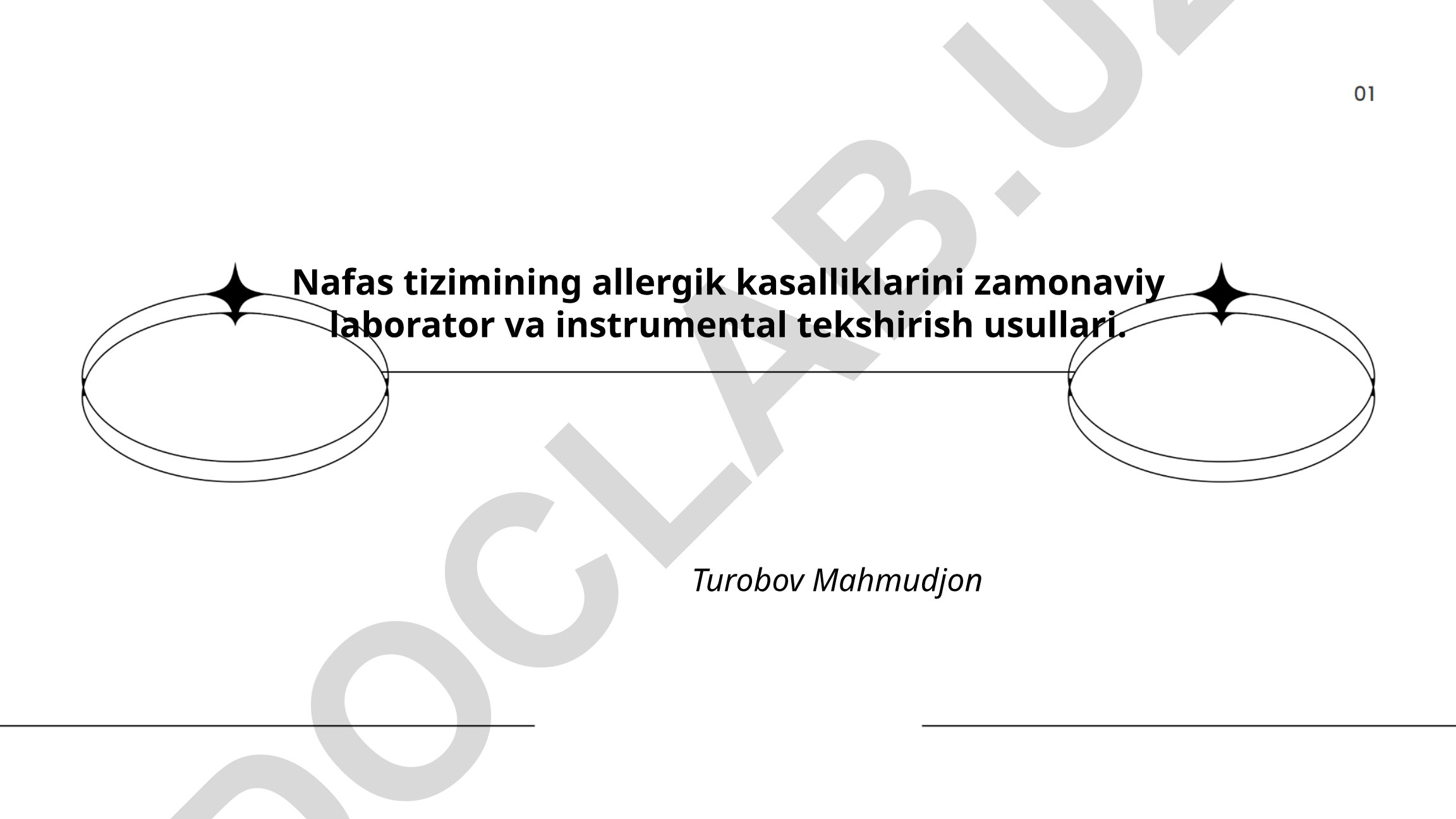 Nafas tizimining allergik kasalliklarini zamonaviy laborator va instrumental tekshirish usullari