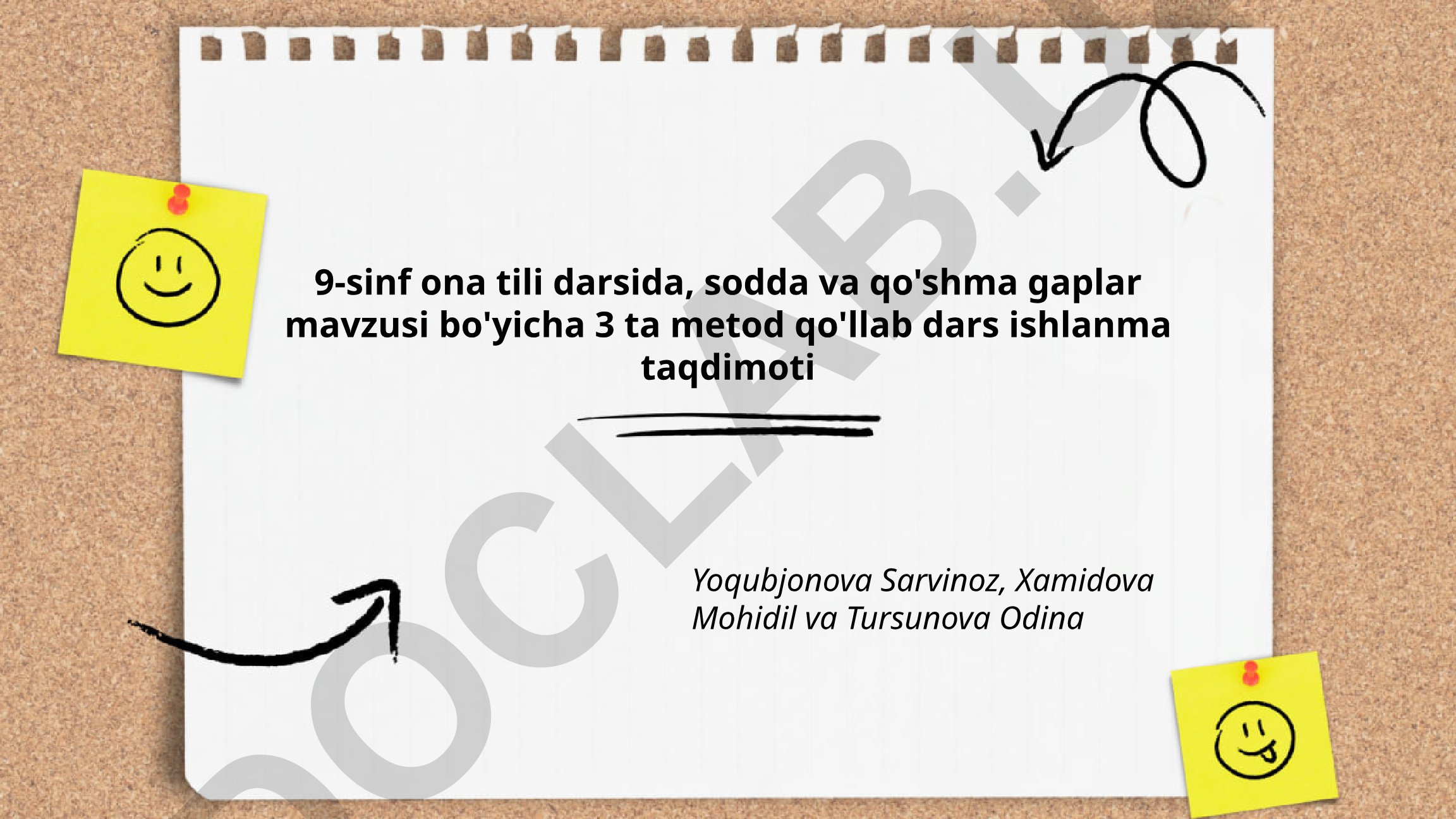 Sodda va qo'shma gaplar mavzusi bo'yicha 9-sinf ona tili darsi