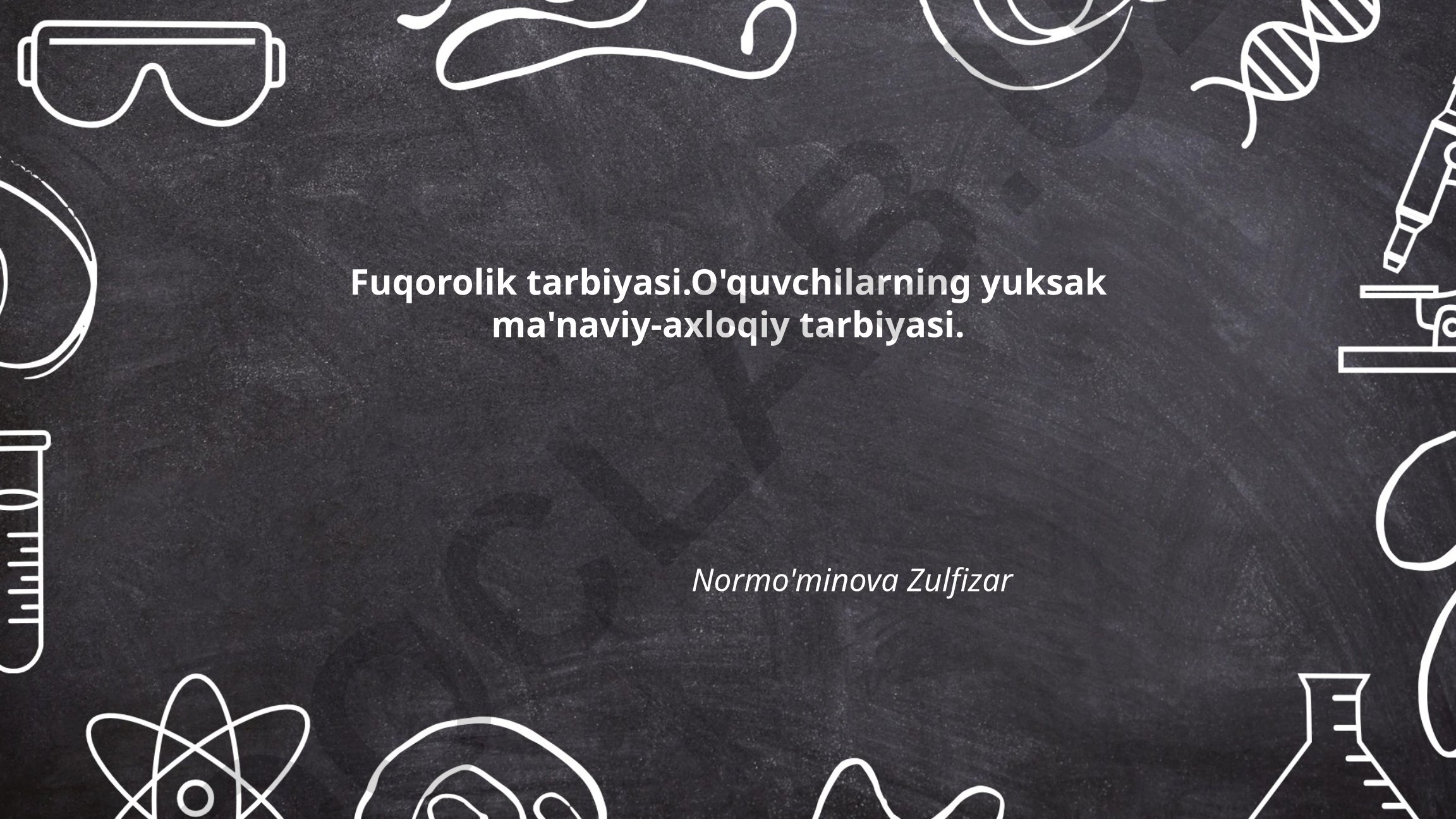 Fuqorolik tarbiyasi va o'quvchilarning ma'naviy-axloqiy tarbiyasi