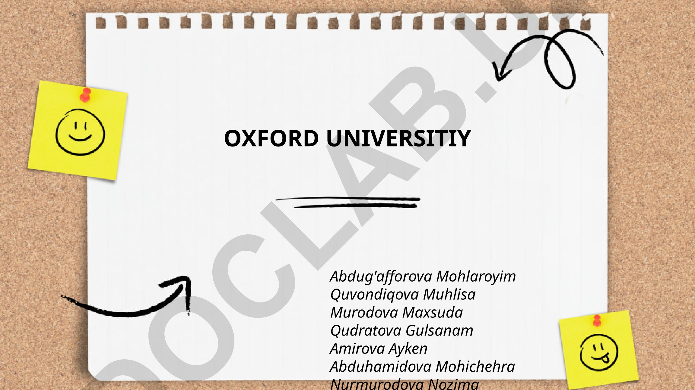 Oxford University tarixi, kollejlari va taniqli bitiruvchilari