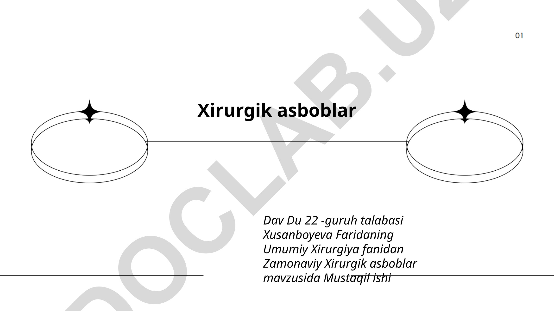 Zamonaviy Xirurgik asboblar