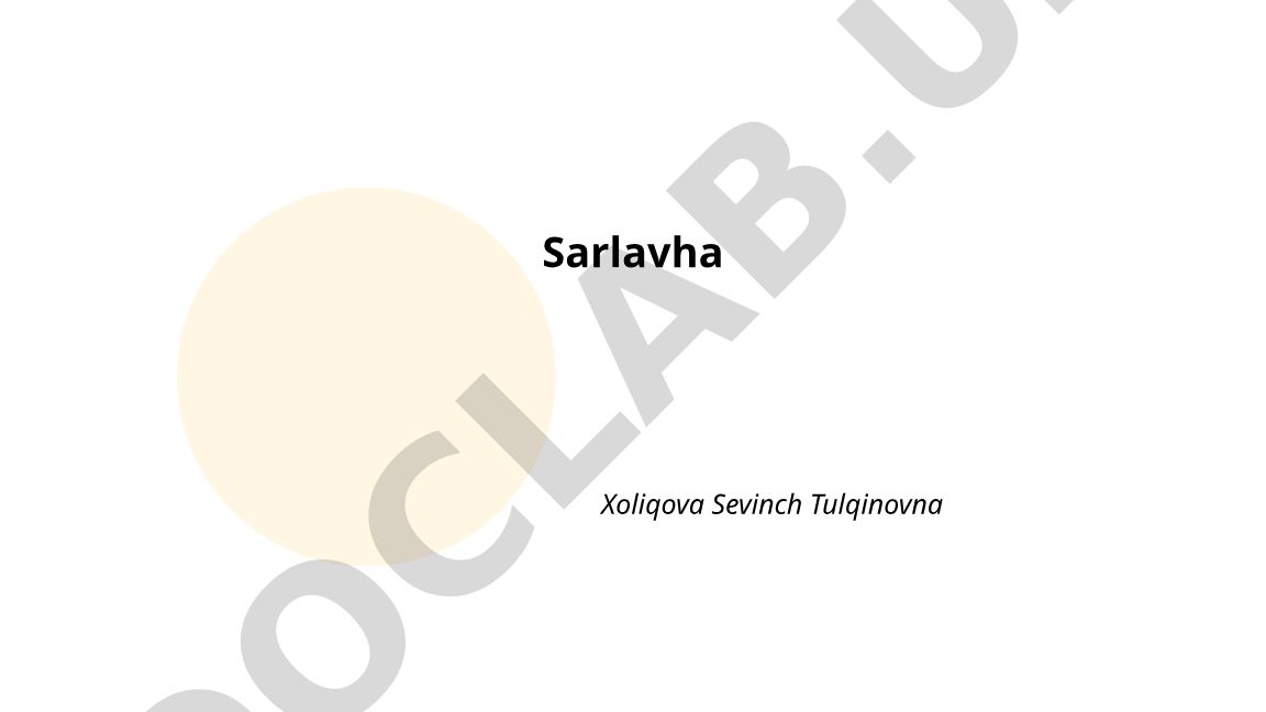 Sarlavha tushunchasi, turlari va jurnalistikada yaratish usullari