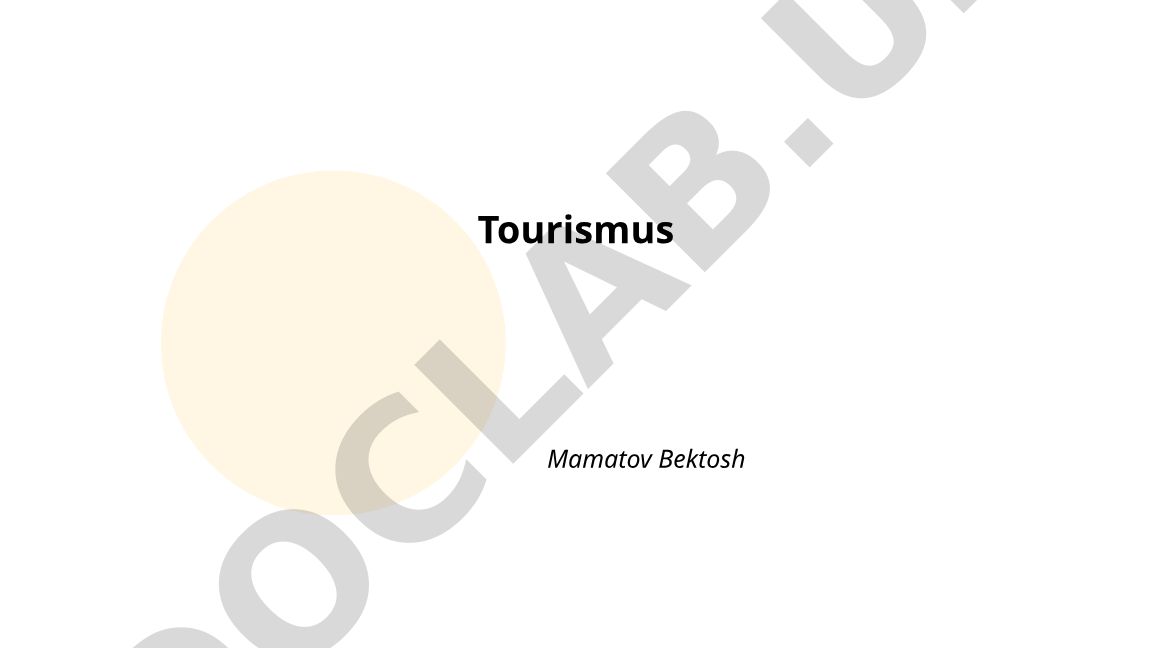 Nachhaltiger Tourismus und Kulturtourismus
