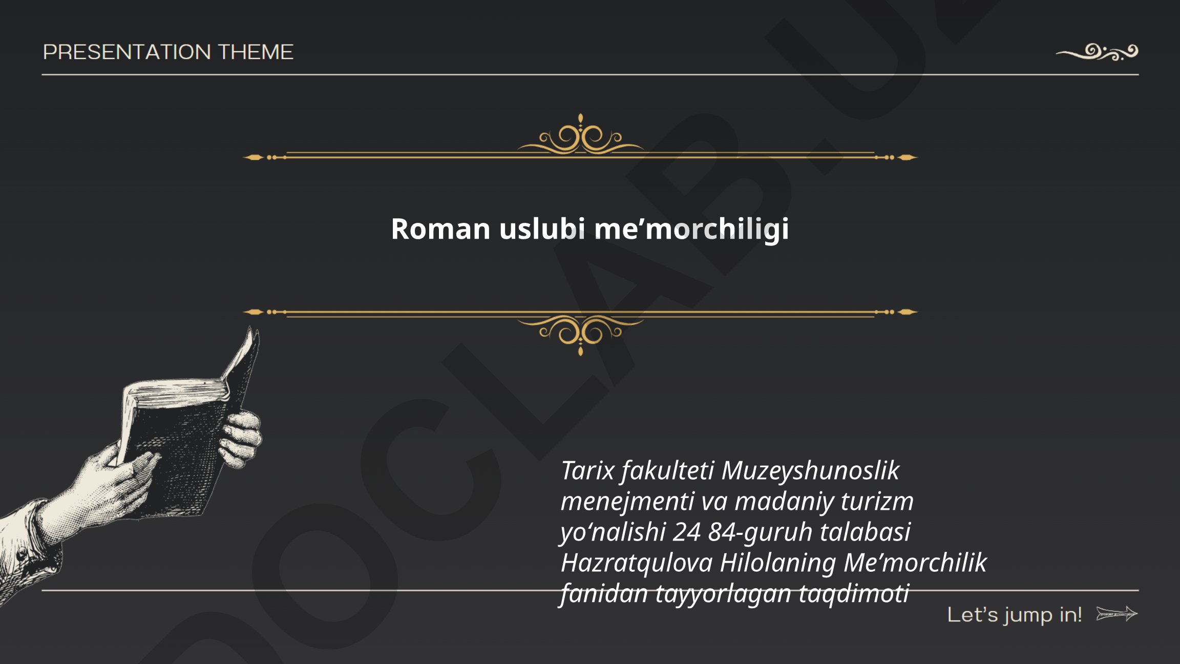 Roman uslubi meʼmorchiligi