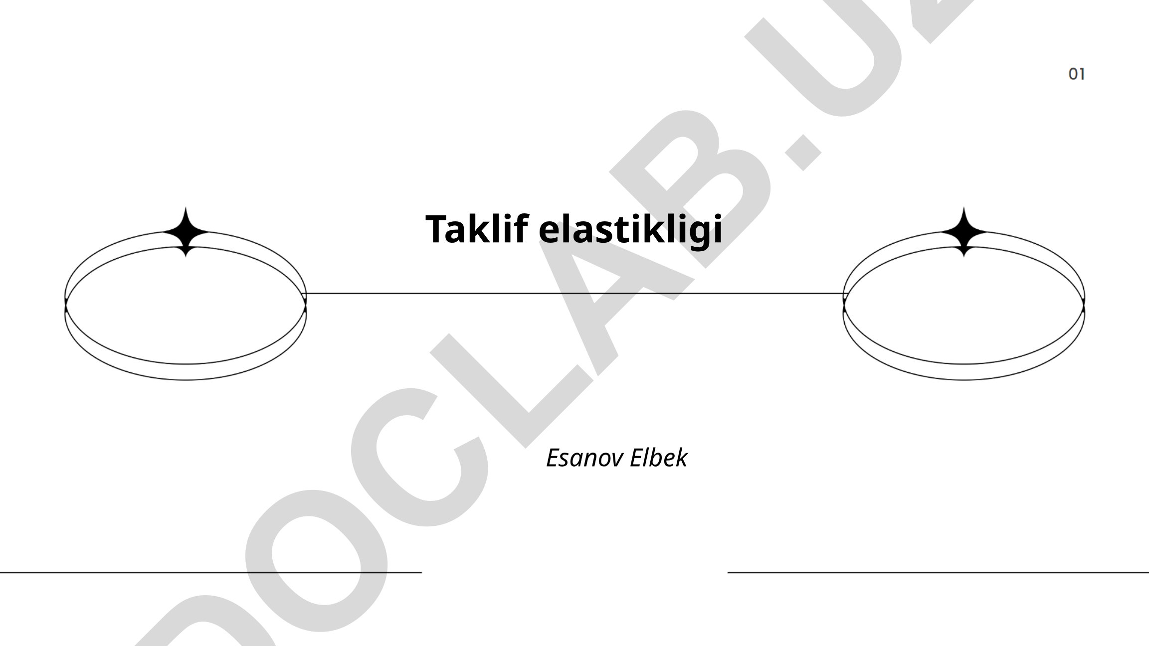Taklif elastikligi tushunchasi va narx bilan bog'liqligi