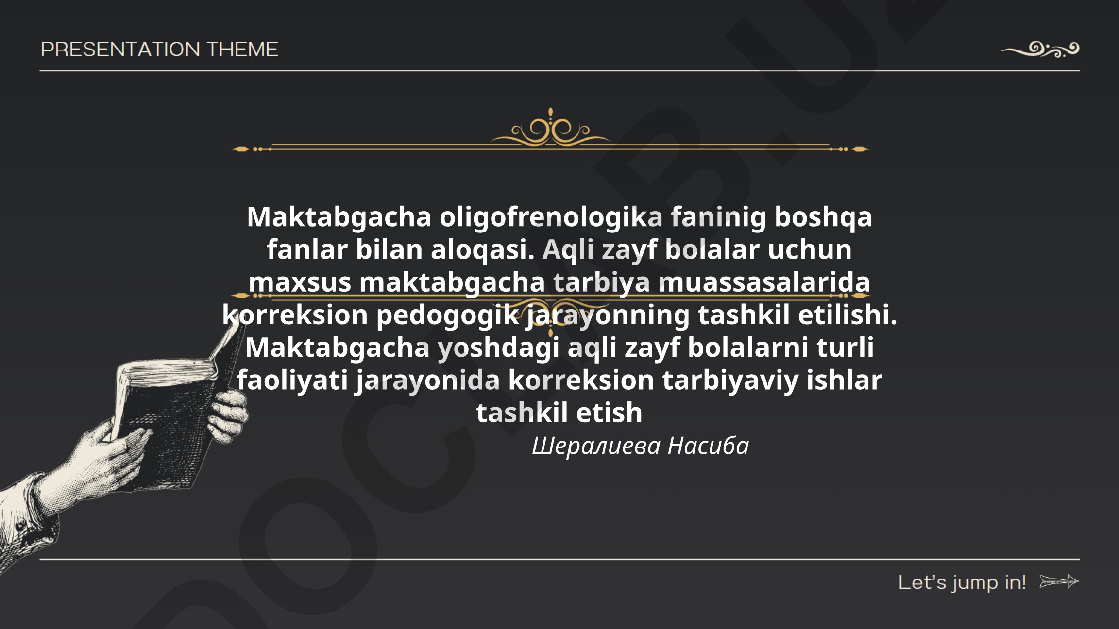Maktabgacha oligofrenologika fanining boshqa fanlar bilan aloqasi va aqli zaif bolalar uchun korreksion tarbiya