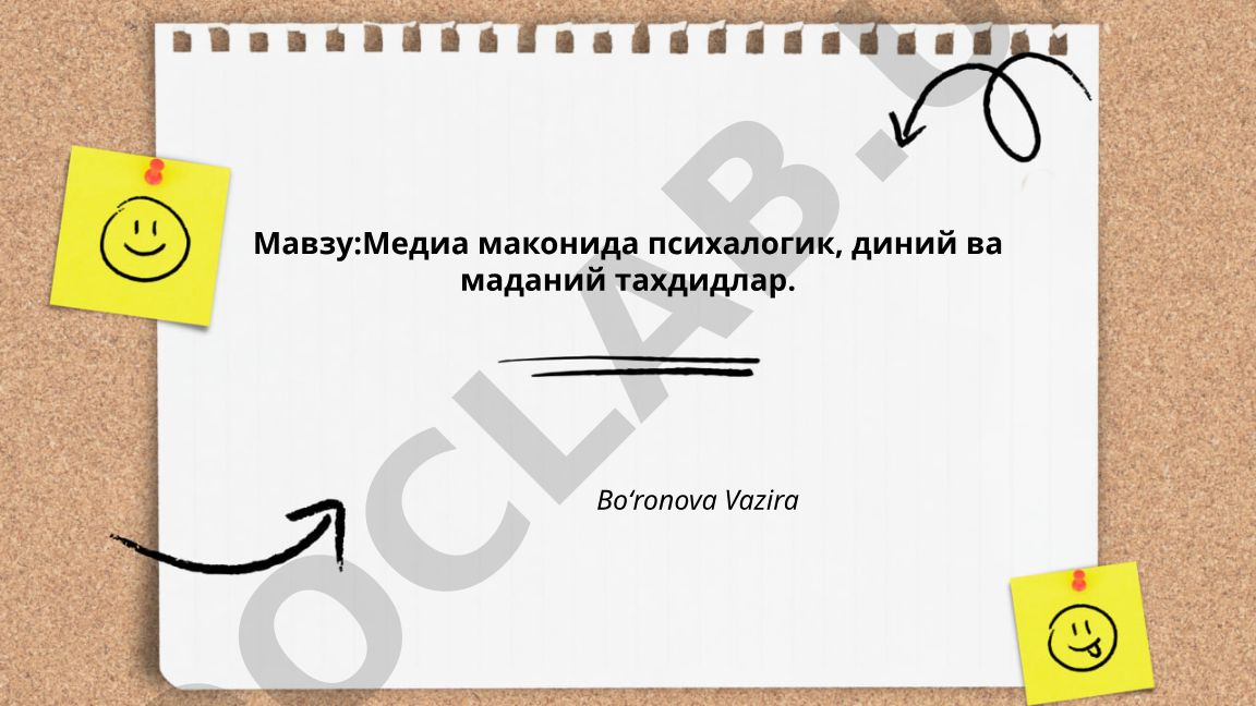 Медиа маконида психалогик, диний ва маданий тахдидлар