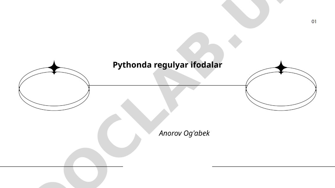 Pythonda regulyar ifodalar