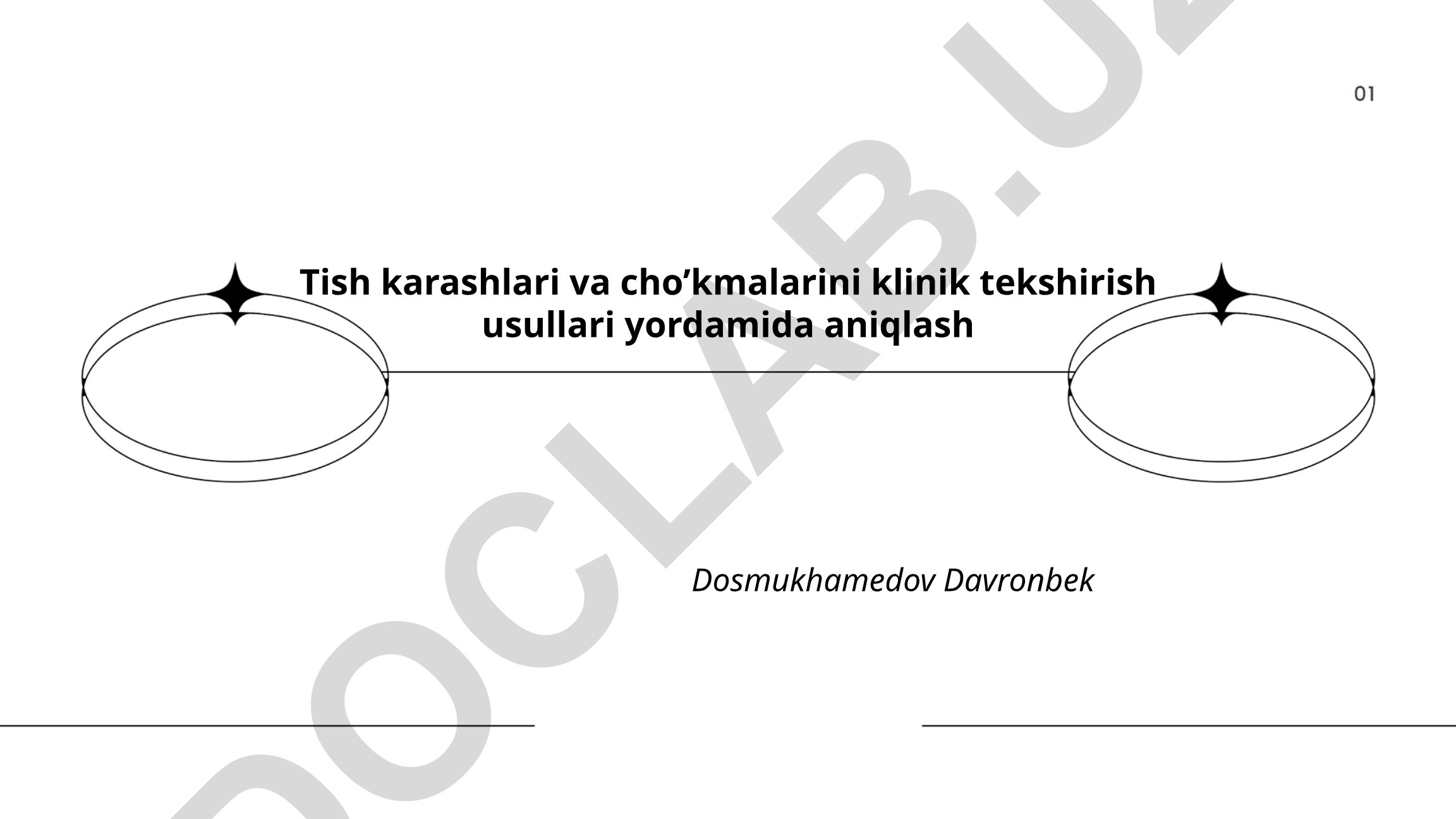 Tish karashlari va cho'kmalarini klinik tekshirish usullari yordamida aniqlash