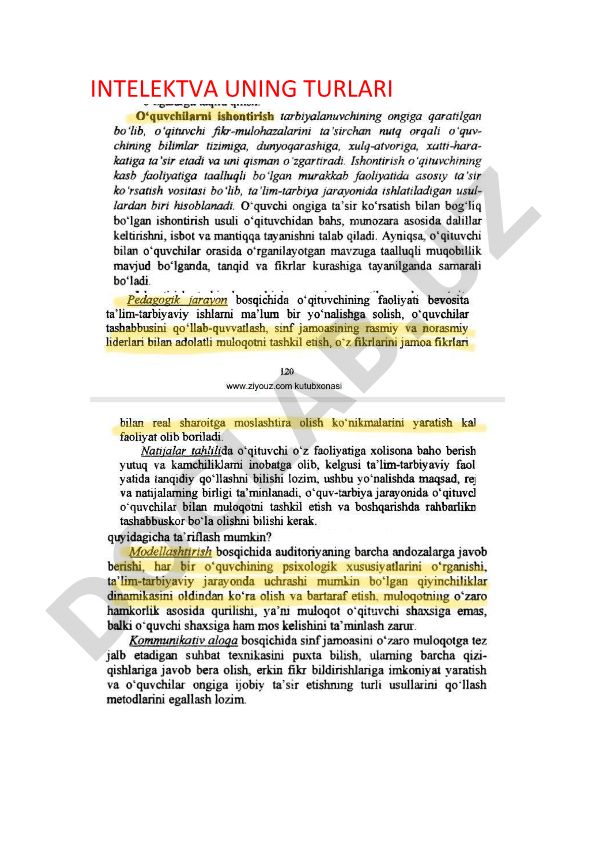 Intellekt va uning turlari