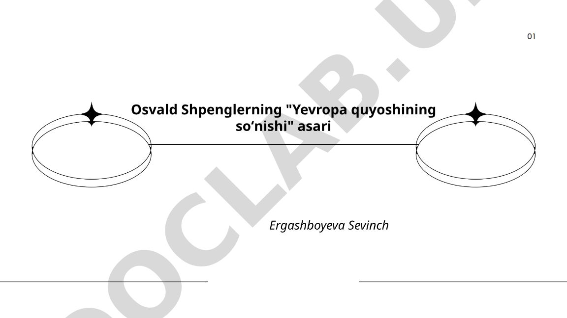 Osvald Shpenglerning "Yevropa quyoshining soʻnishi" asari