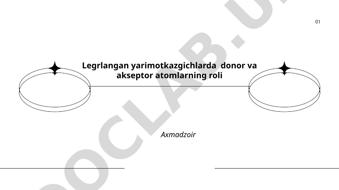 Legrlangan yarimotkazgichlarda donor va akseptor atomlarning roli