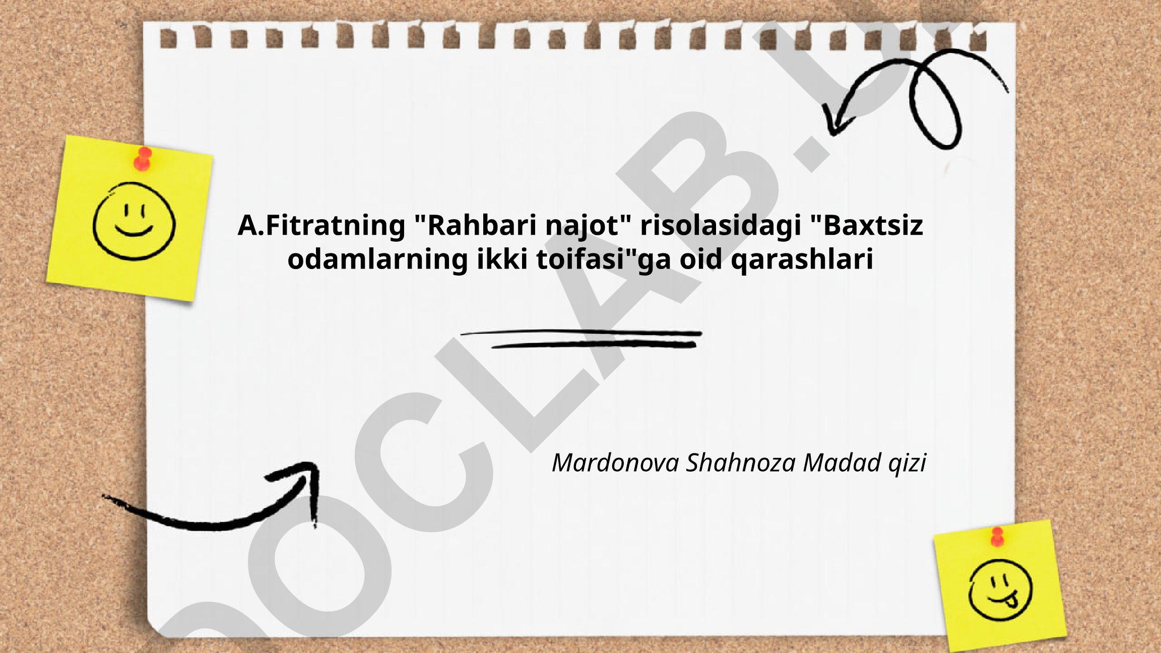 A.Fitratning "Rahbari najot" risolasidagi "Baxtsiz odamlarning ikki toifasi"ga oid qarashlar