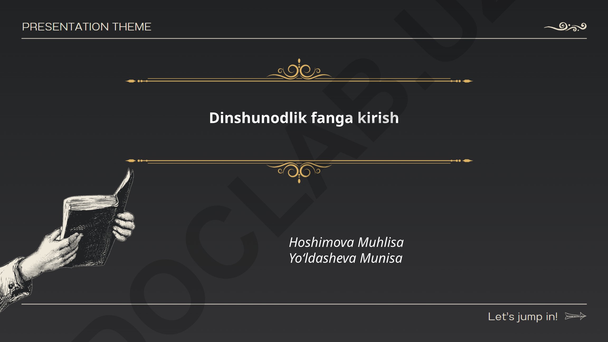 Dinshunoslik fanga kirish: taʼrif, predmet va tarixiy rivoj