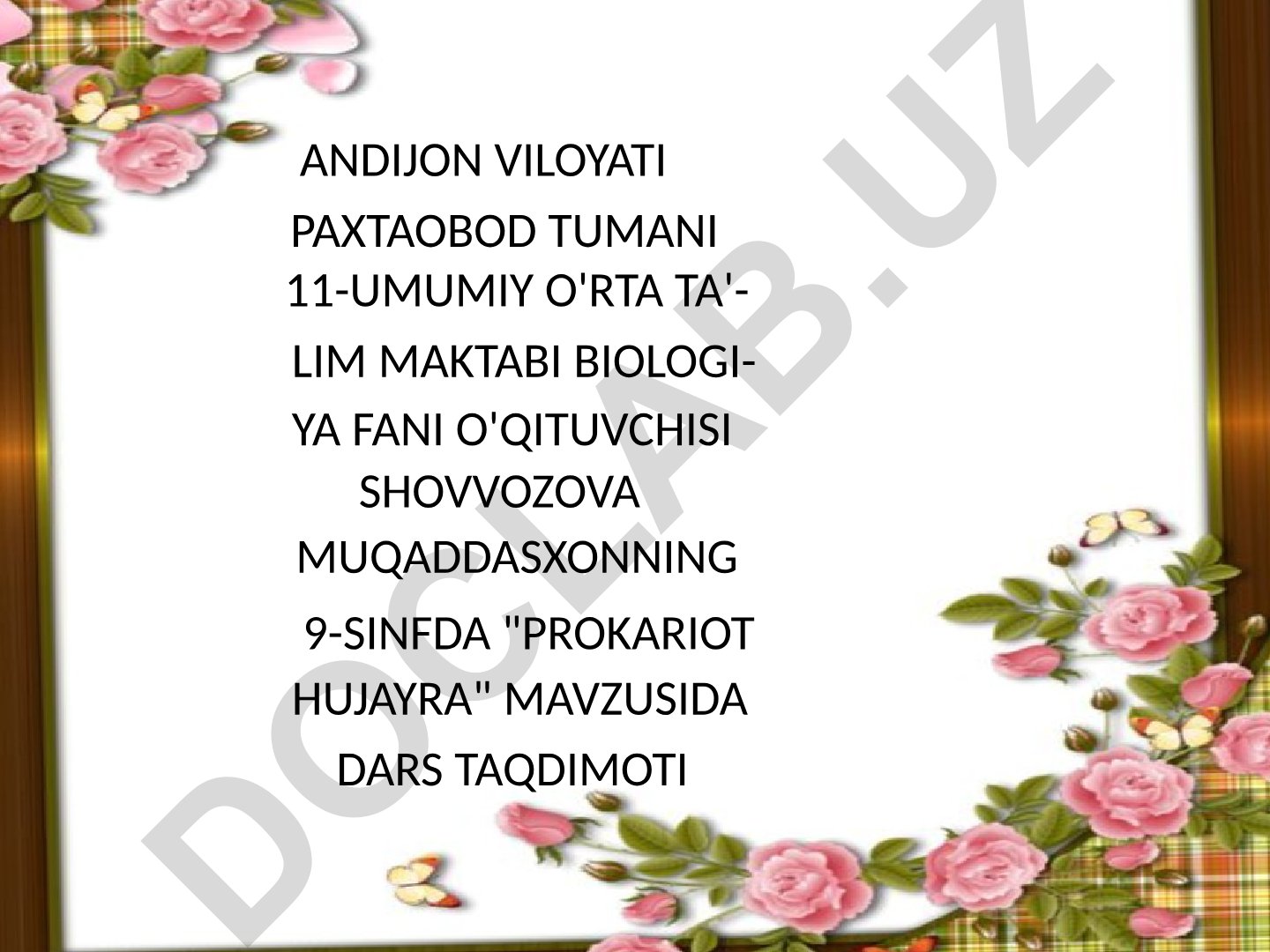 Prokariot hujayra