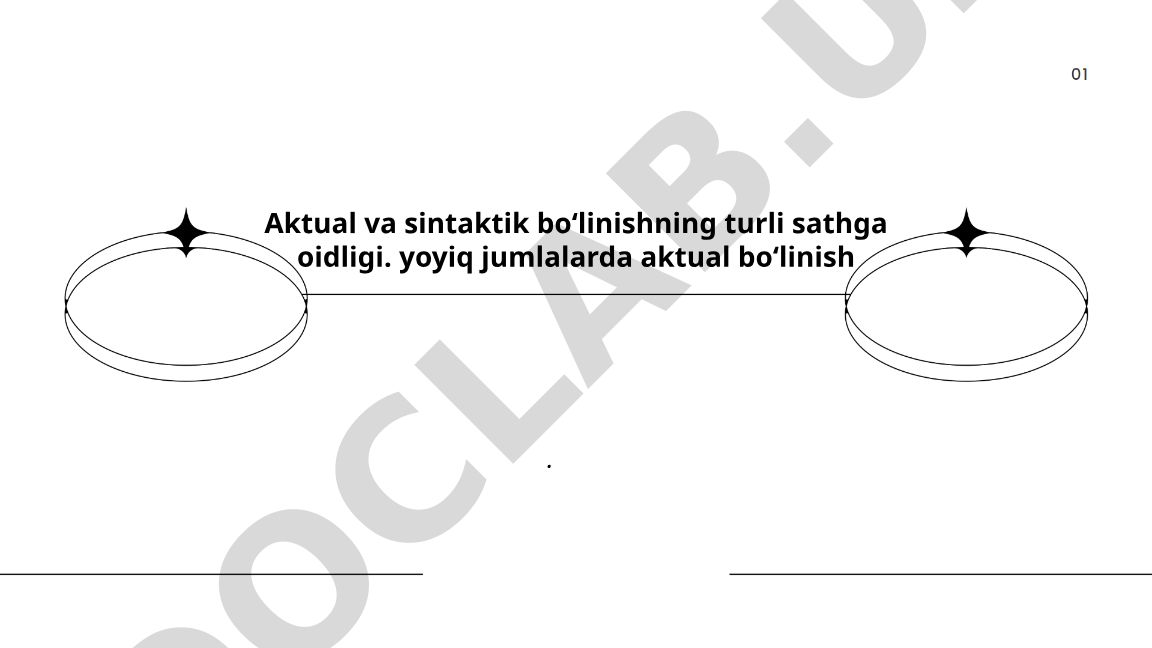 Aktual va sintaktik bo'linishning turli sathga oidligi