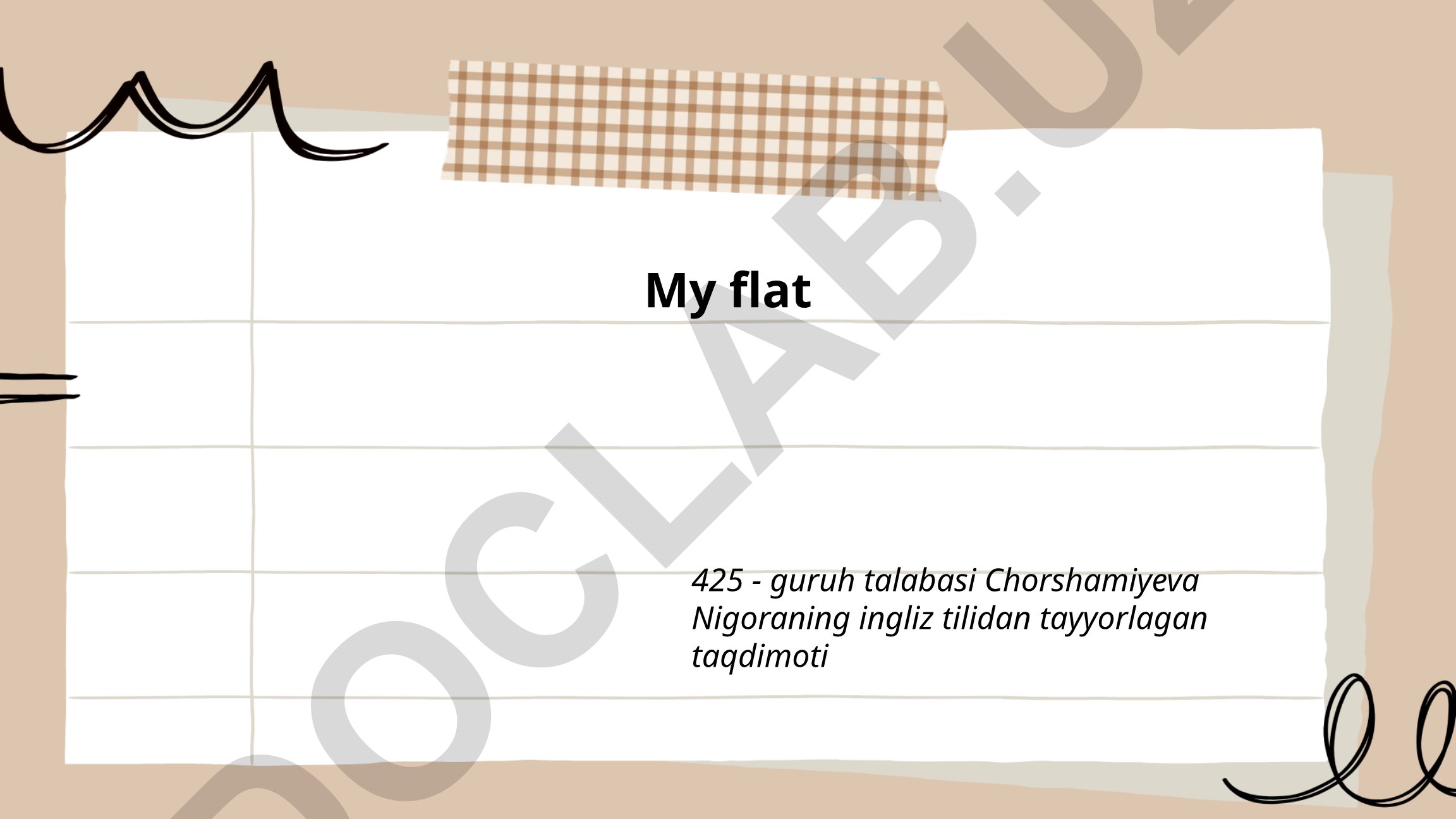 My flat 425 layout and rooms description