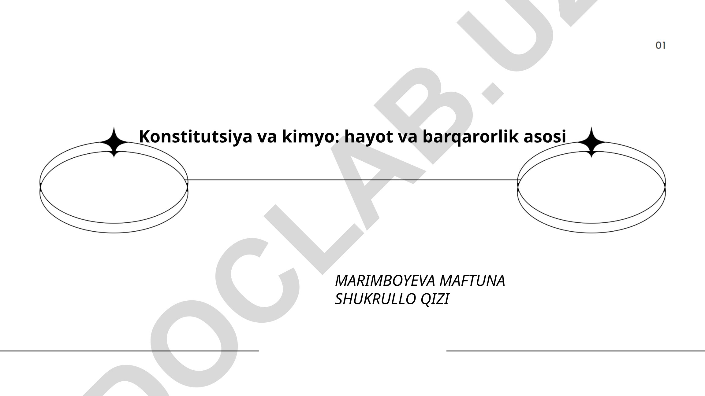 Konstitutsiya va kimyo: hayot va barqarorlik asosi