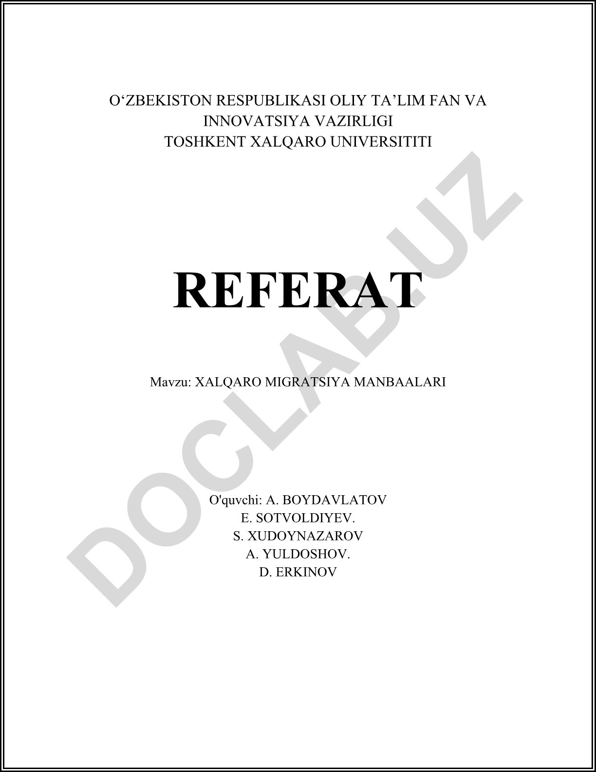Xalqaro migratsiya manbaalari