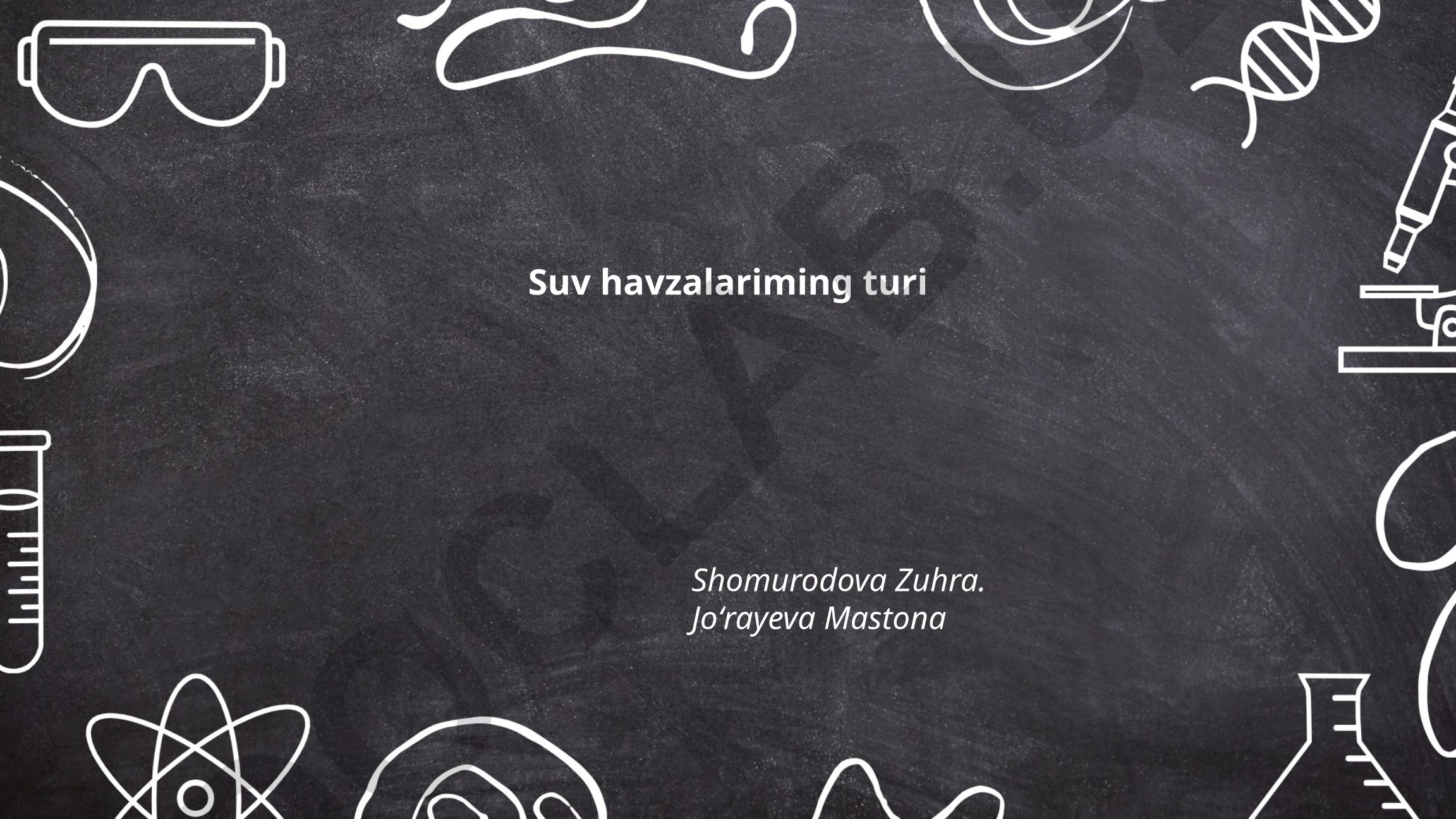 Suv havzalarining tasnifi va turlari