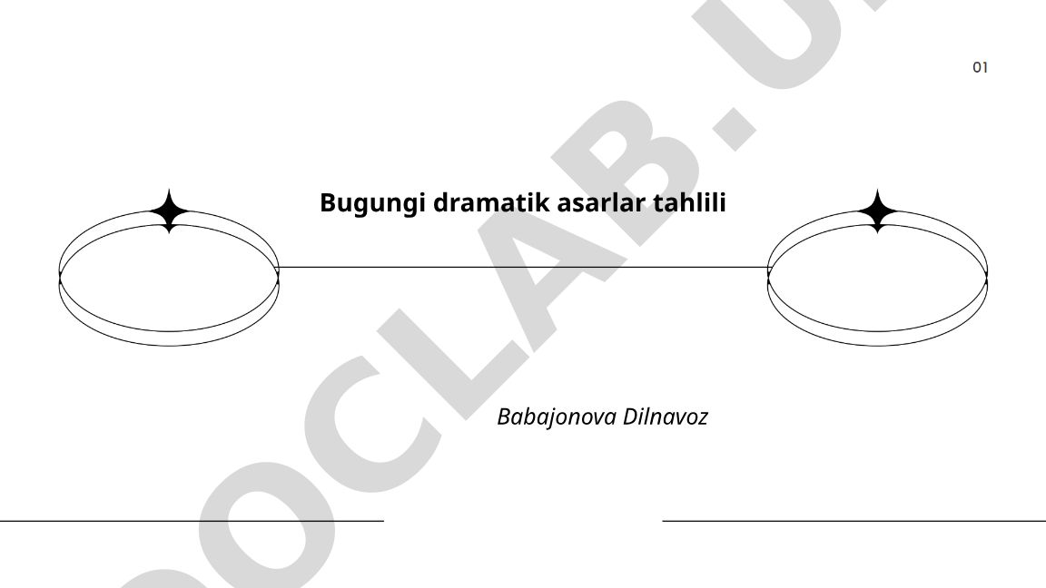 Bugungi dramatik asarlar tahlili