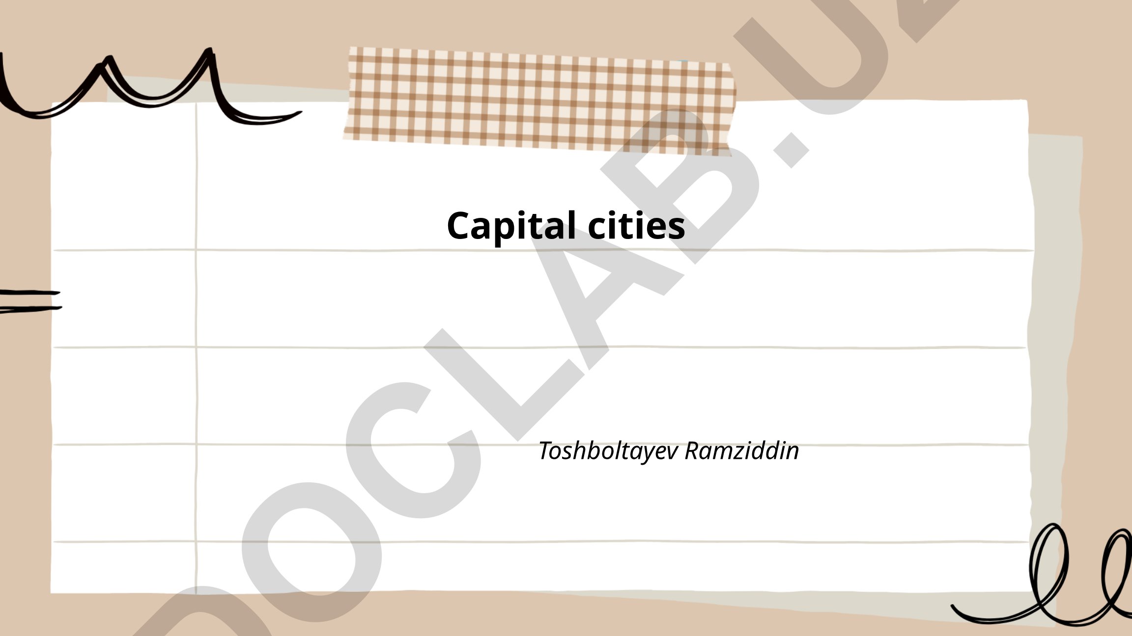 Capital Cities: History, Economy and Population Growth