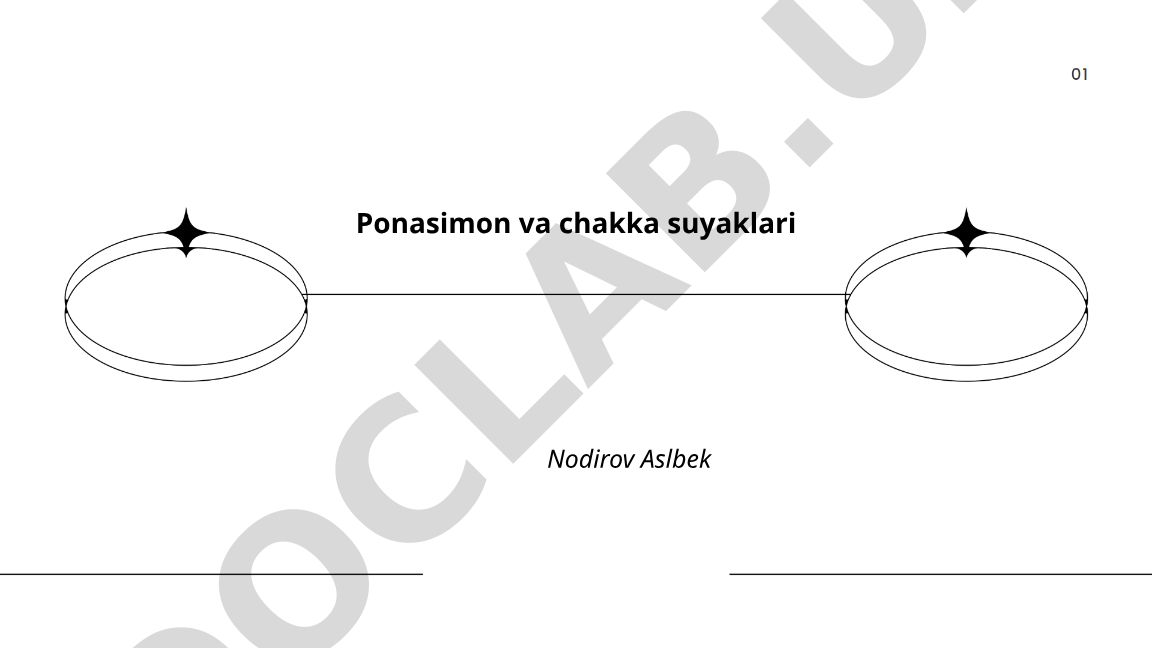 Ponasimon va chakka suyaklarining anatomiyasi va morfologiyasi