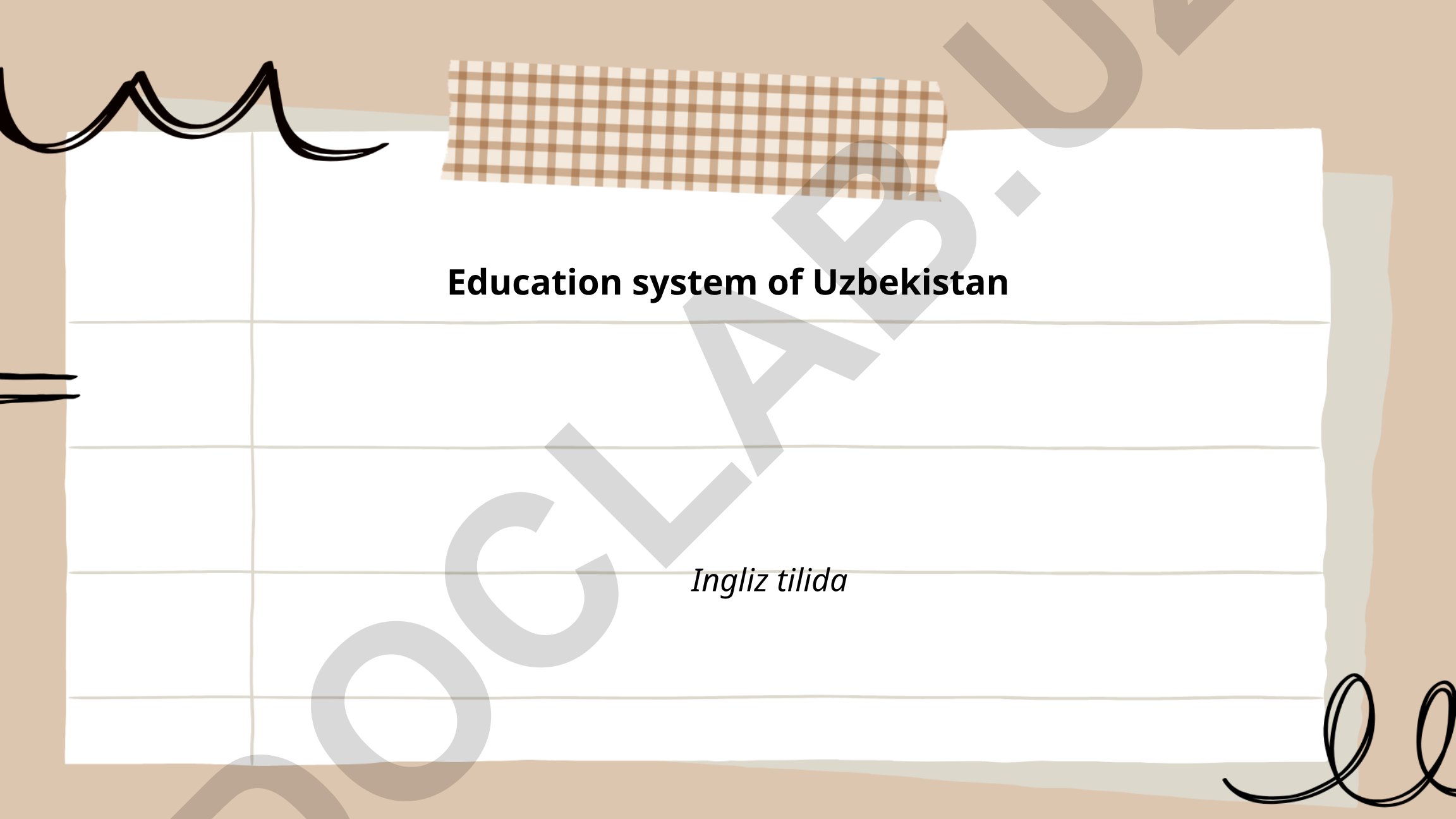 Education system of Uzbekistan