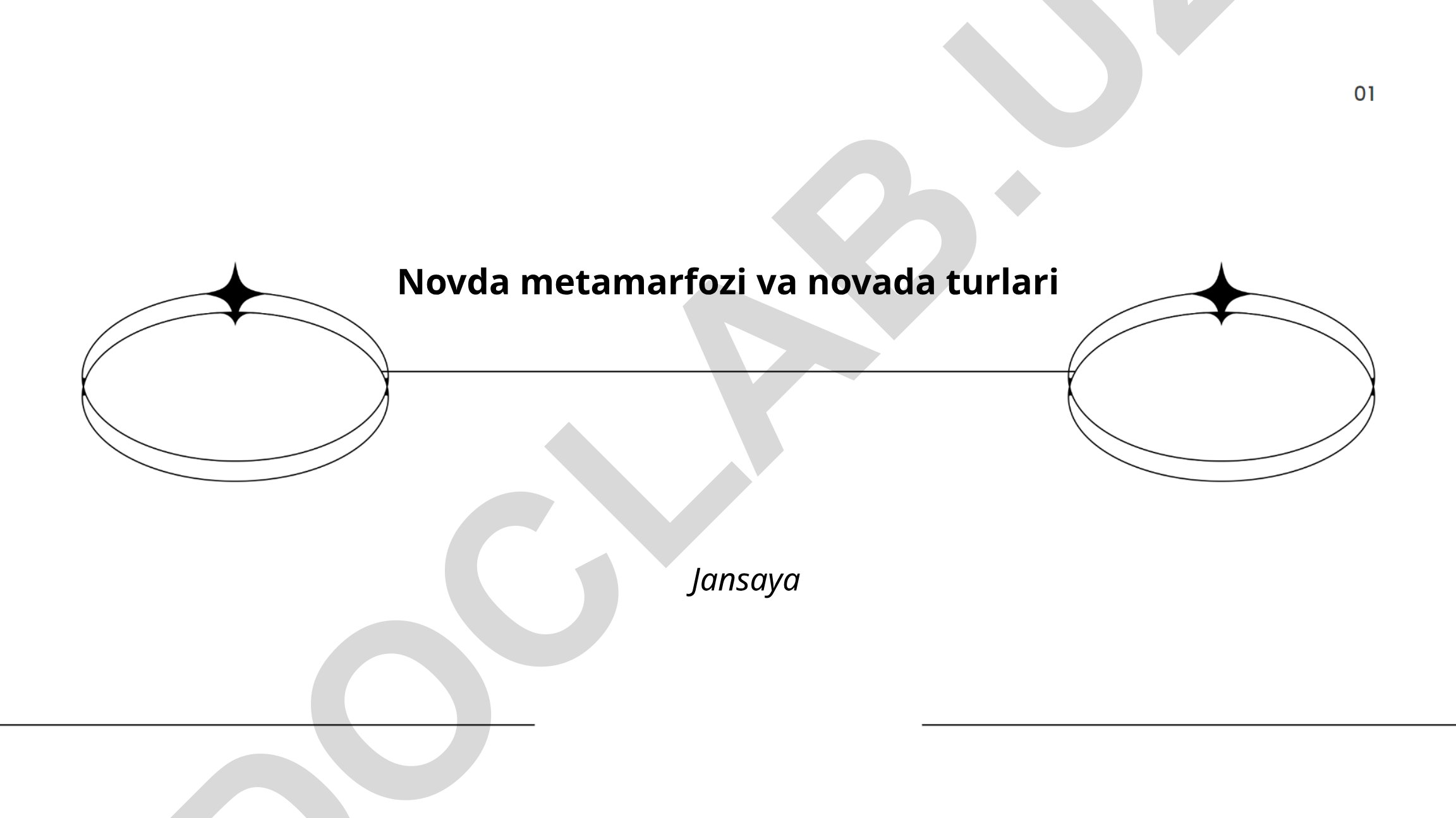 Novda metamarfozi va novada turlari