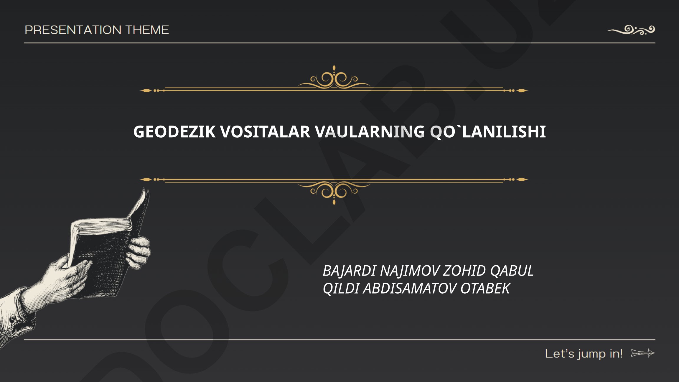 Geodezik vositalar turlari va ularning qo'llanilishi