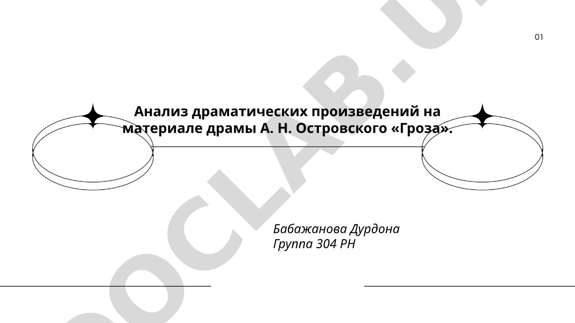 Анализ драматических произведений на материале драмы А. Н. Островского «Гроза»