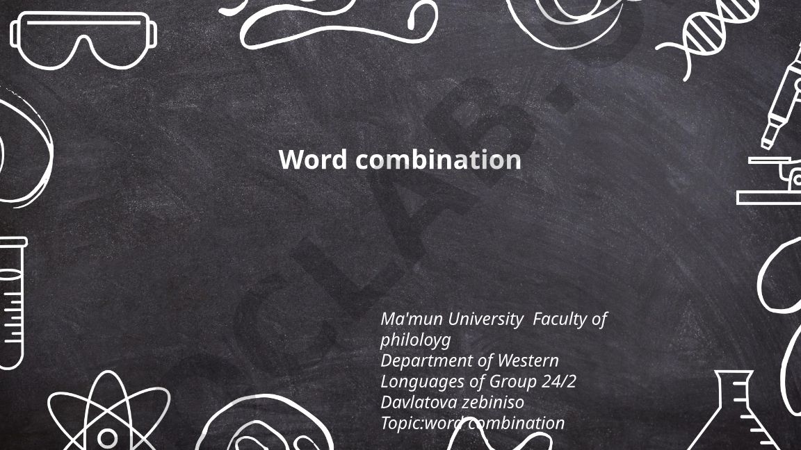 Word combination