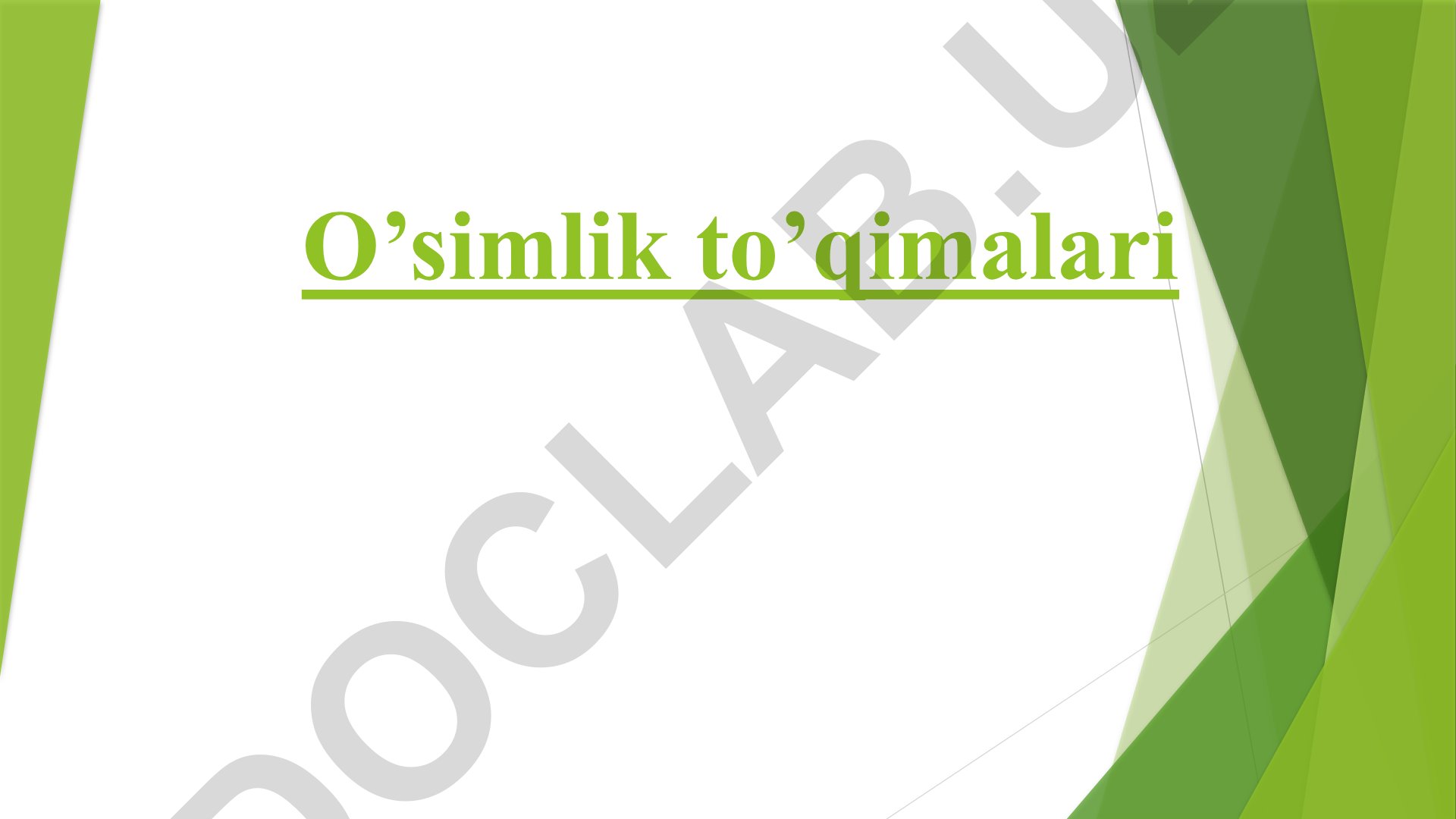 O'simlik to'qimalari turlari va vazifalari