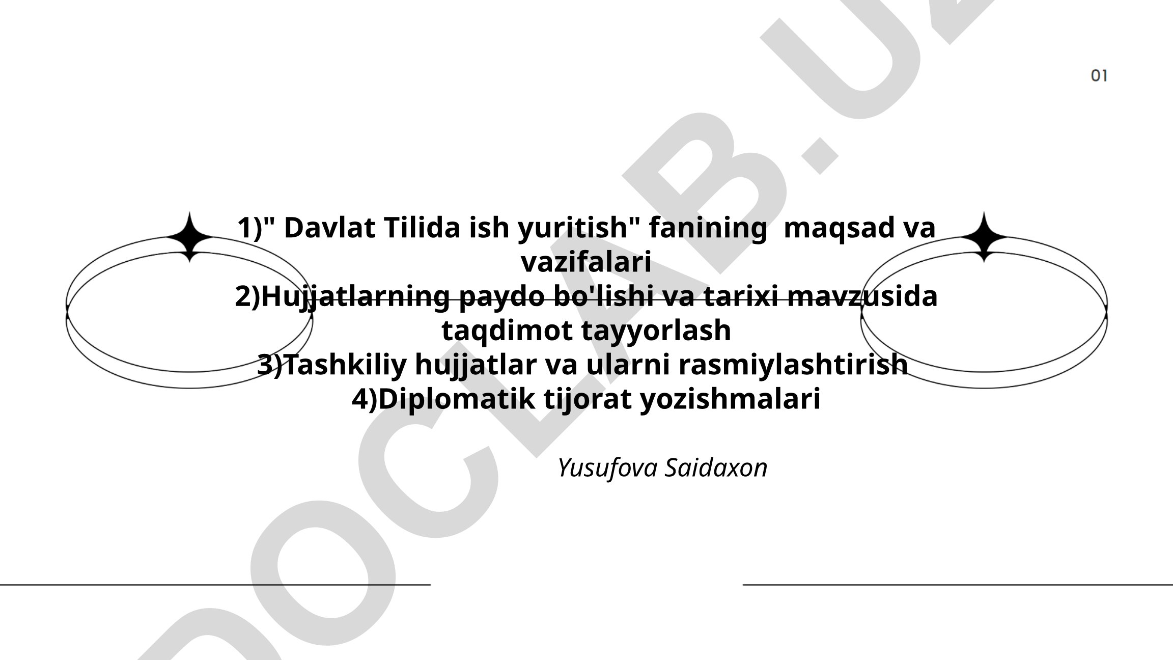 Davlat tilida ish yuritish fanining maqsad va vazifalari
