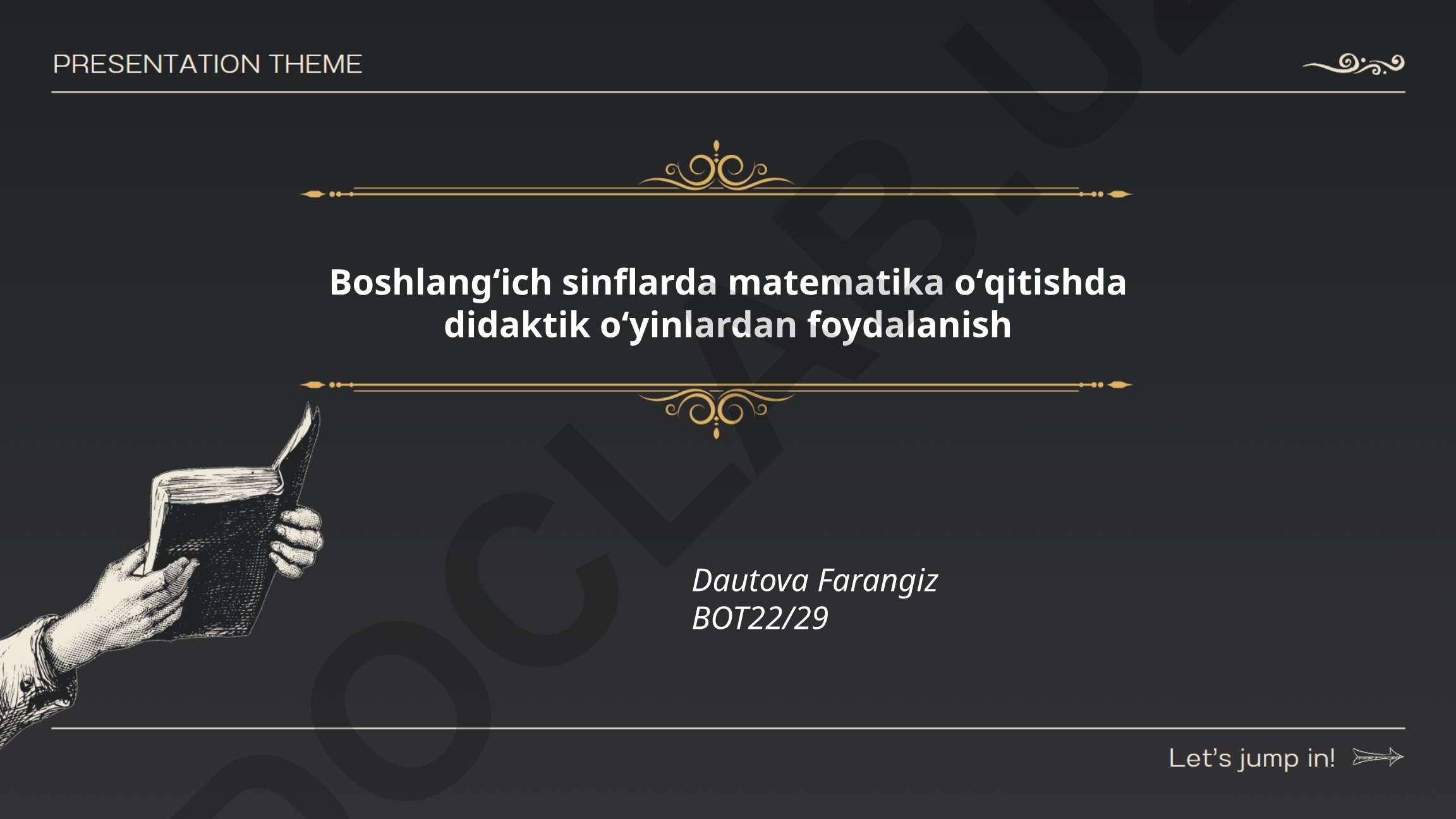 Boshlangʻich sinflarda matematika oʻqitishda didaktik oʻyinlardan foydalanish