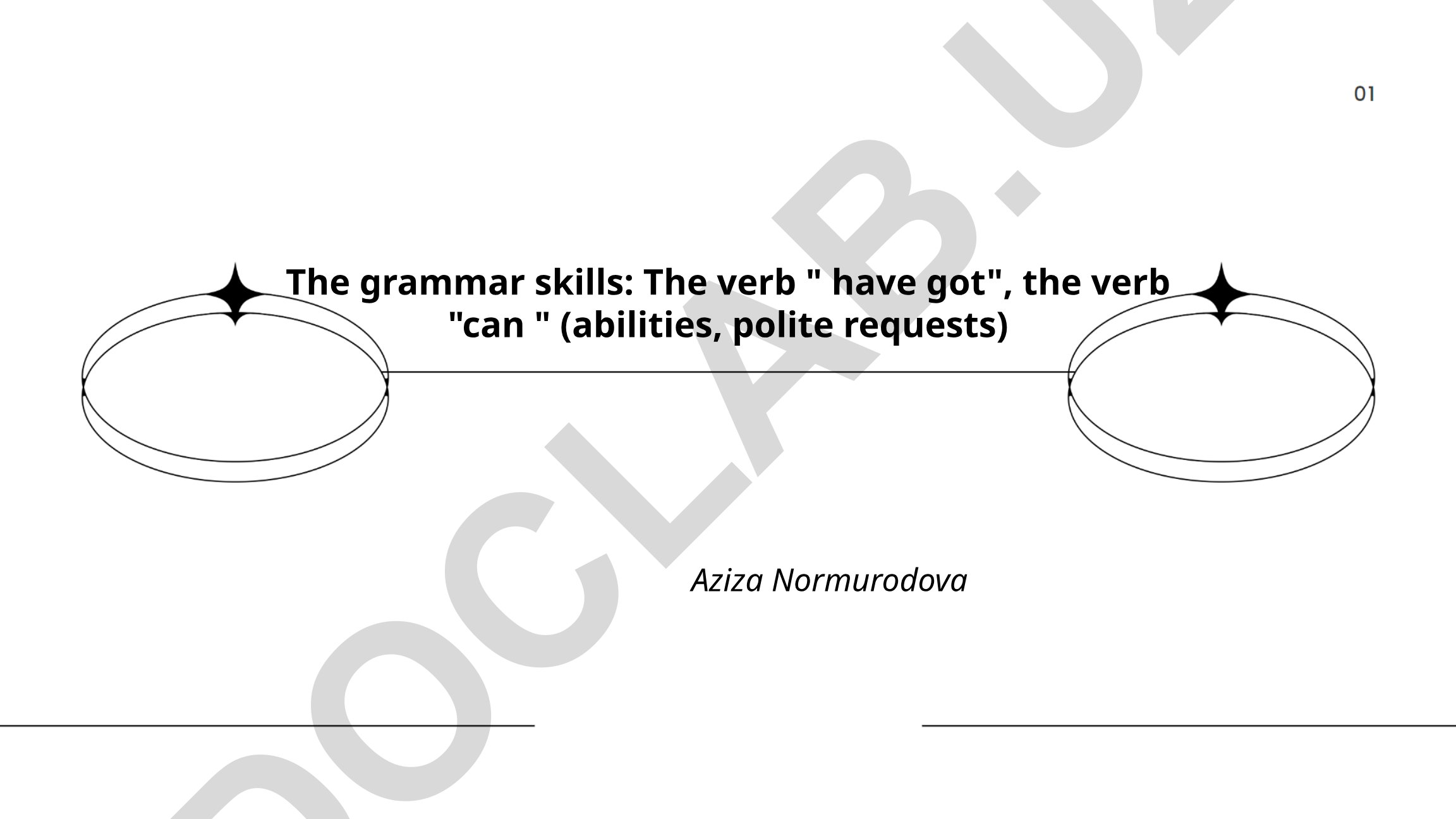The verb 'have got' and 'can' grammar skills