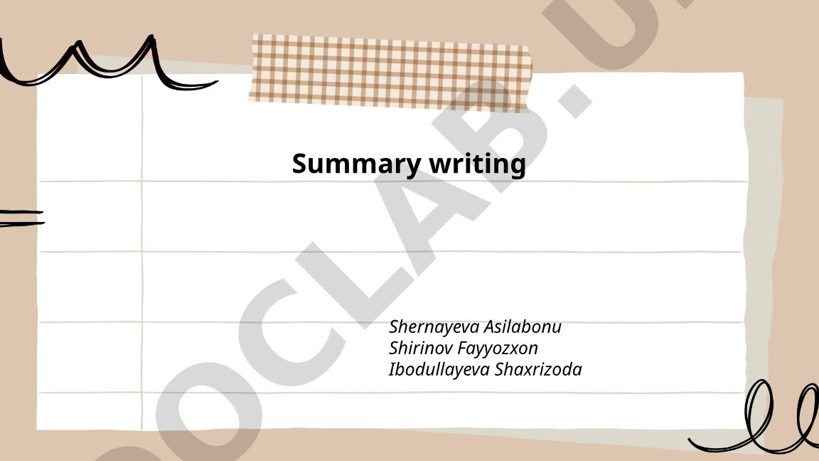 Summary writing: Purpose, functions and techniques