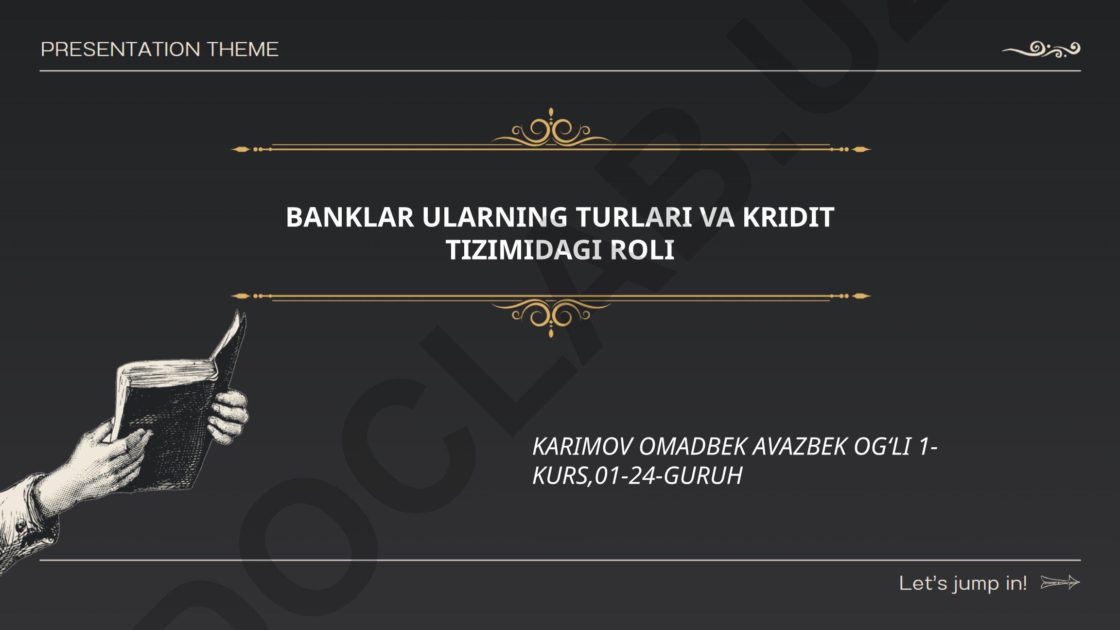 Banklar va ularning turlari, kredit tizimidagi roli