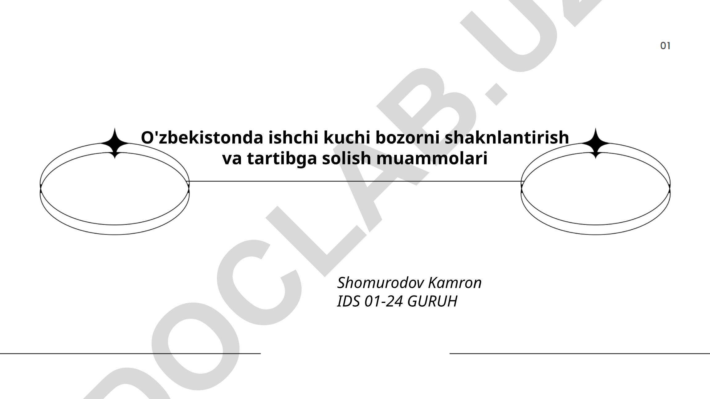 O'zbekistonda ishchi kuchi bozorni shaknlantirish va tartibga solish muammolari