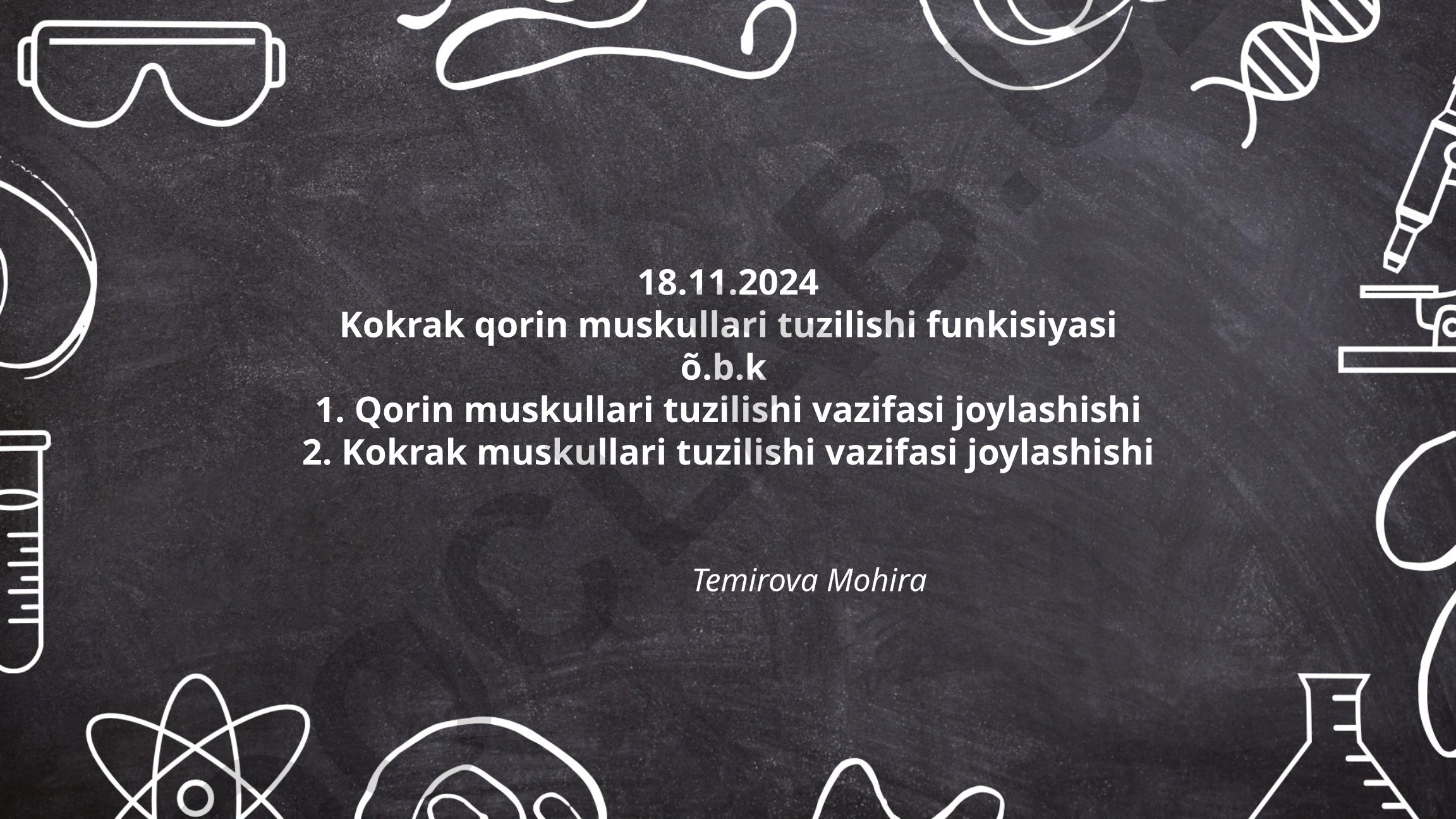 Kokrak va qorin muskullari tuzilishi va funksiyasi