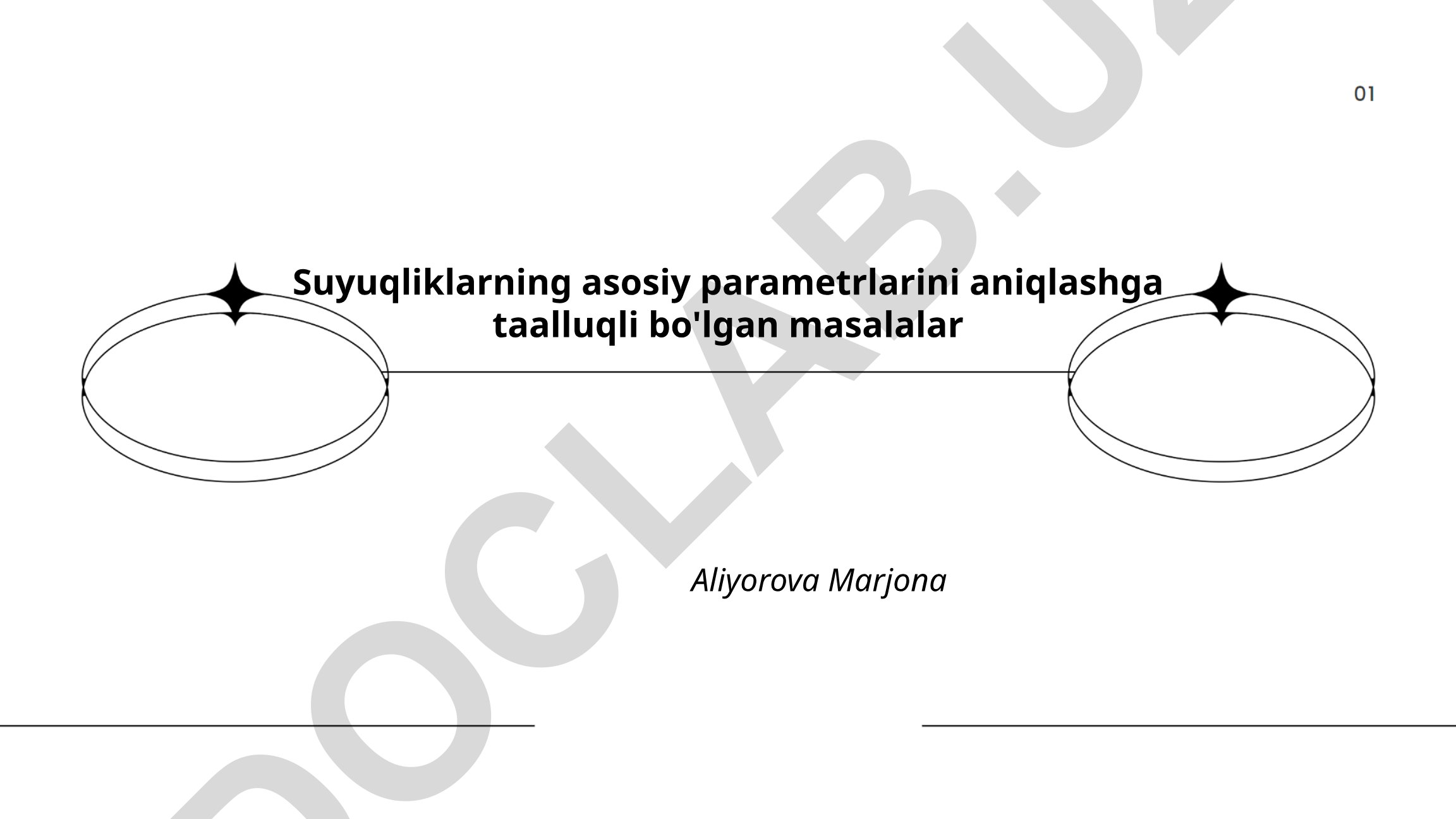 Suyuqliklarning asosiy parametrlarini aniqlash