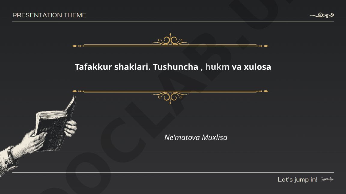Tafakkur shakllari: tushuncha, hukm va xulosa