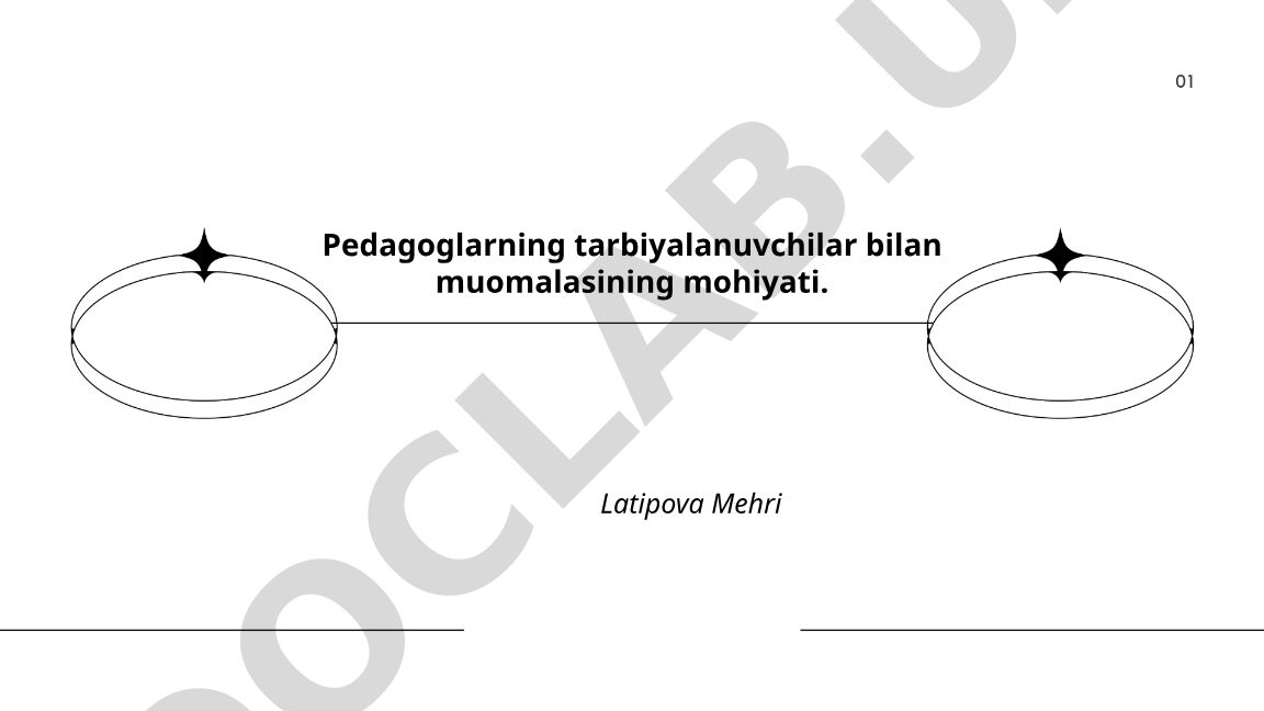 Pedagoglarning tarbiyalanuvchilar bilan muomalasining mohiyati