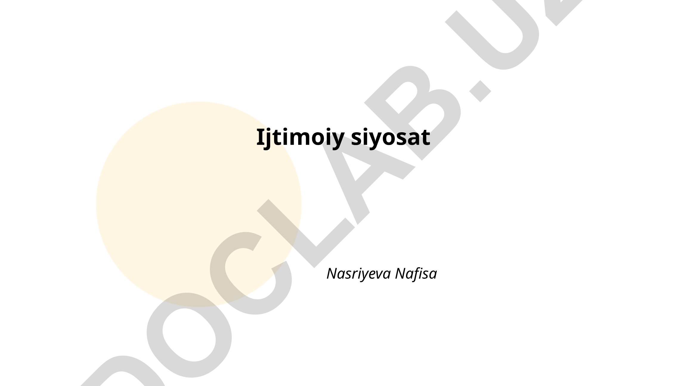 Ijtimoiy siyosat: himoya, pensiya tizimi va bandlik