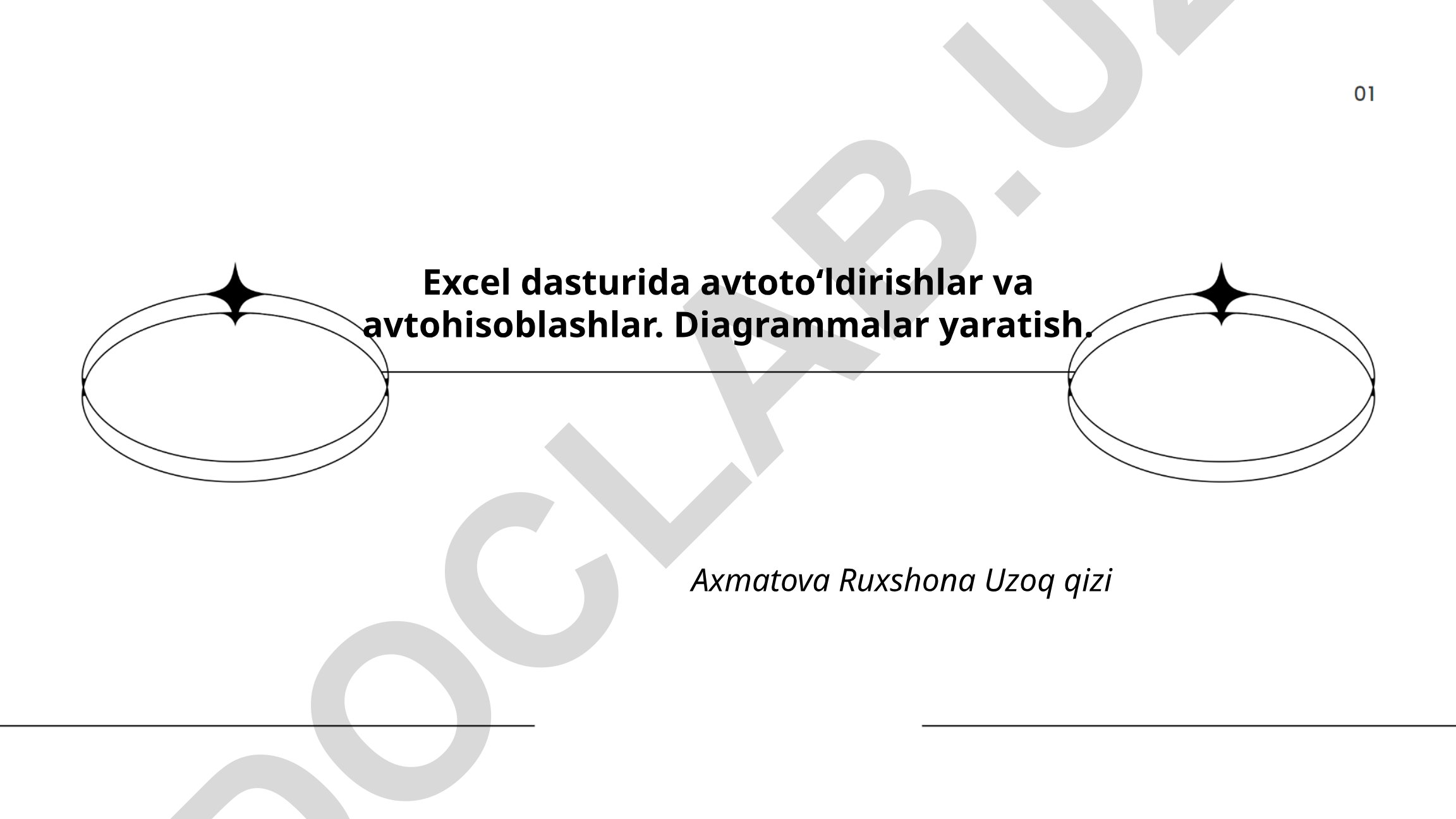 Excel dasturida avtotoʻldirishlar va avtohisoblashlar